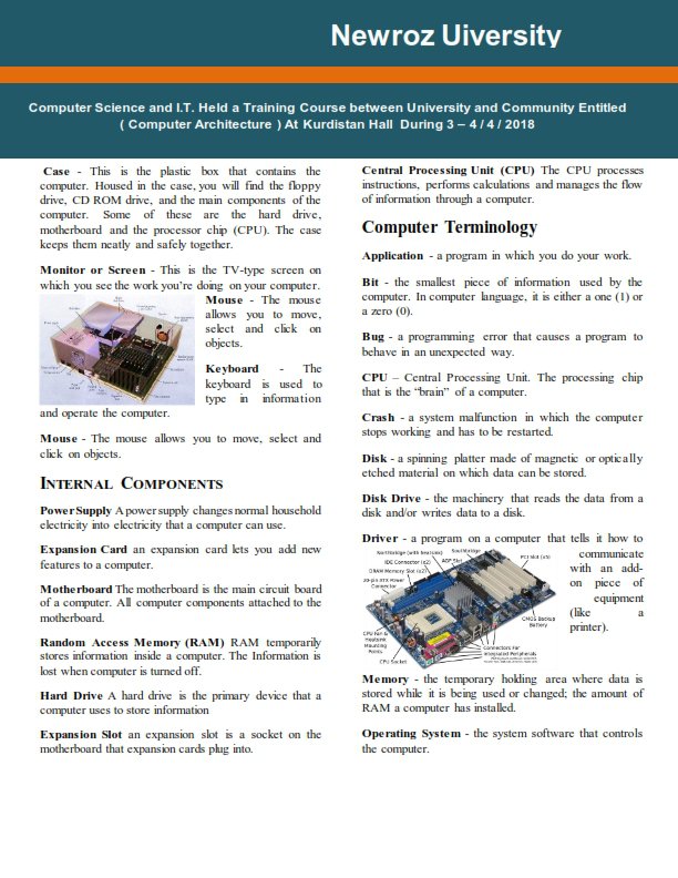 Computer Architecture Course